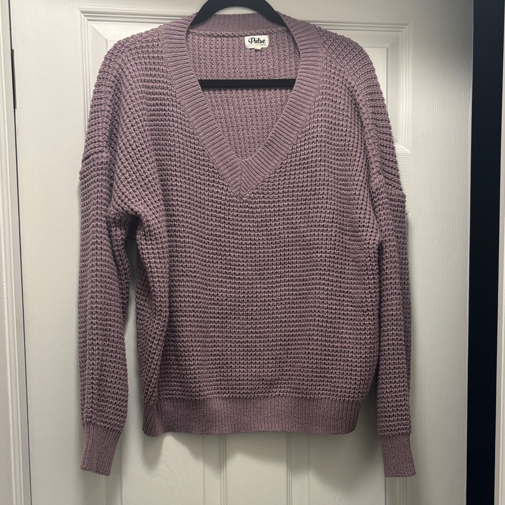 Pulse Dusty Mauve V-Neck Sweater